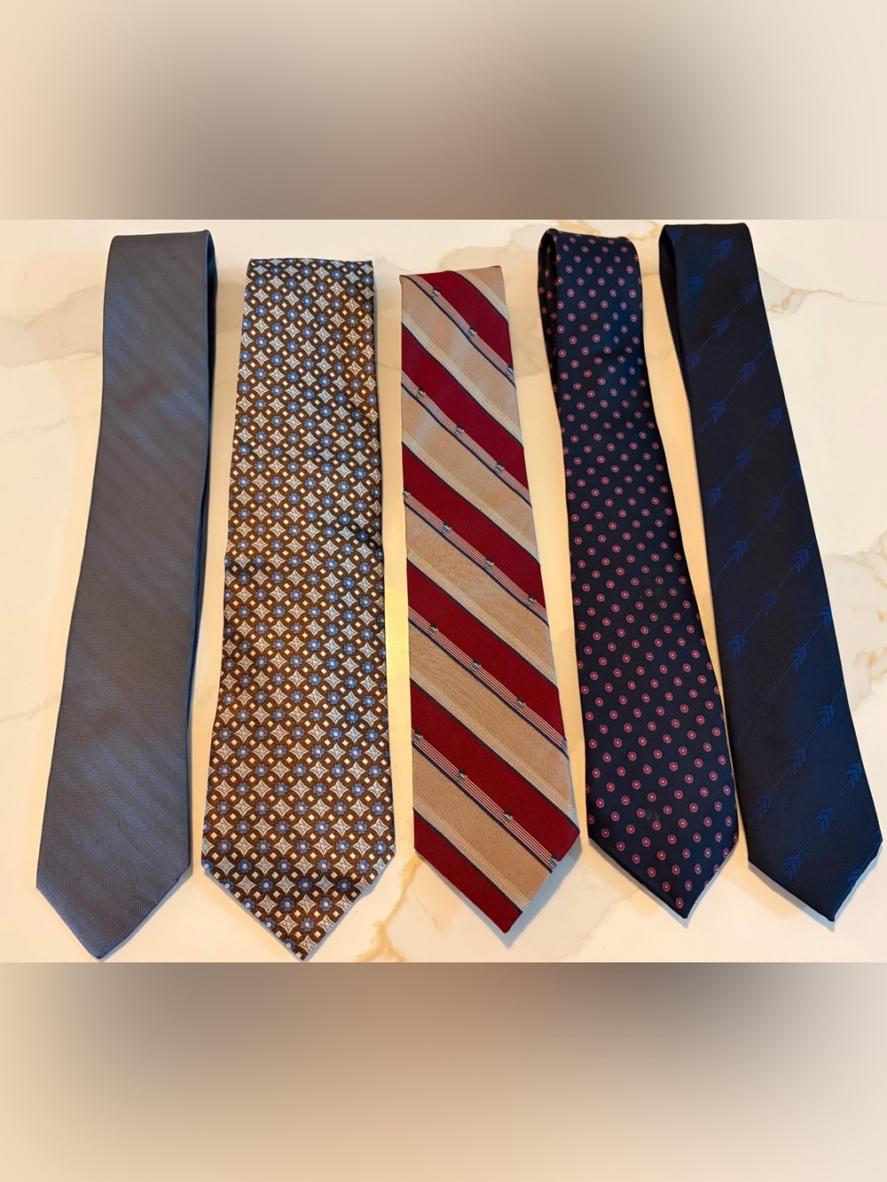 Vintage Men’s Designer Tie Lot of 5